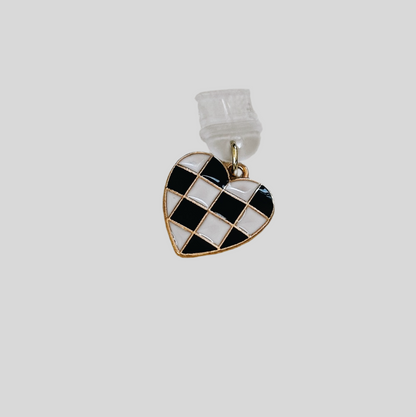 checkered heart • Charm