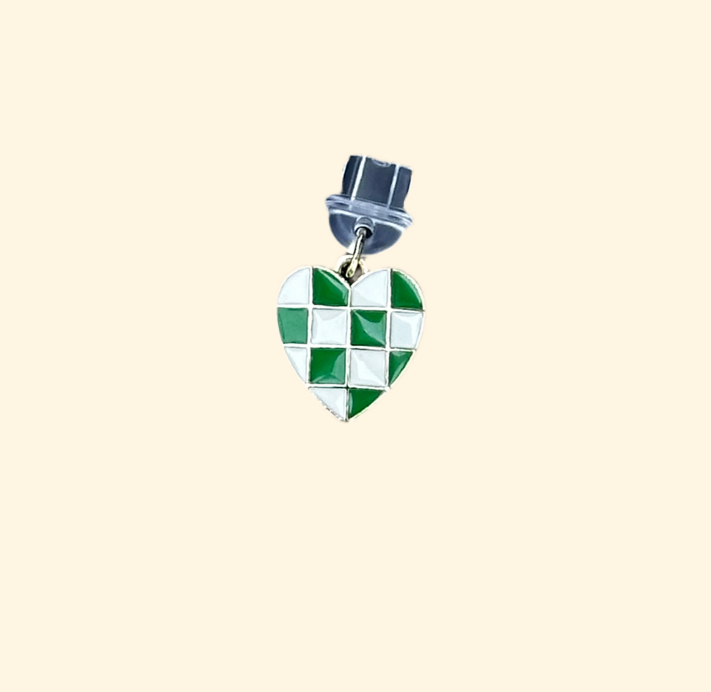 checkered heart • Charm