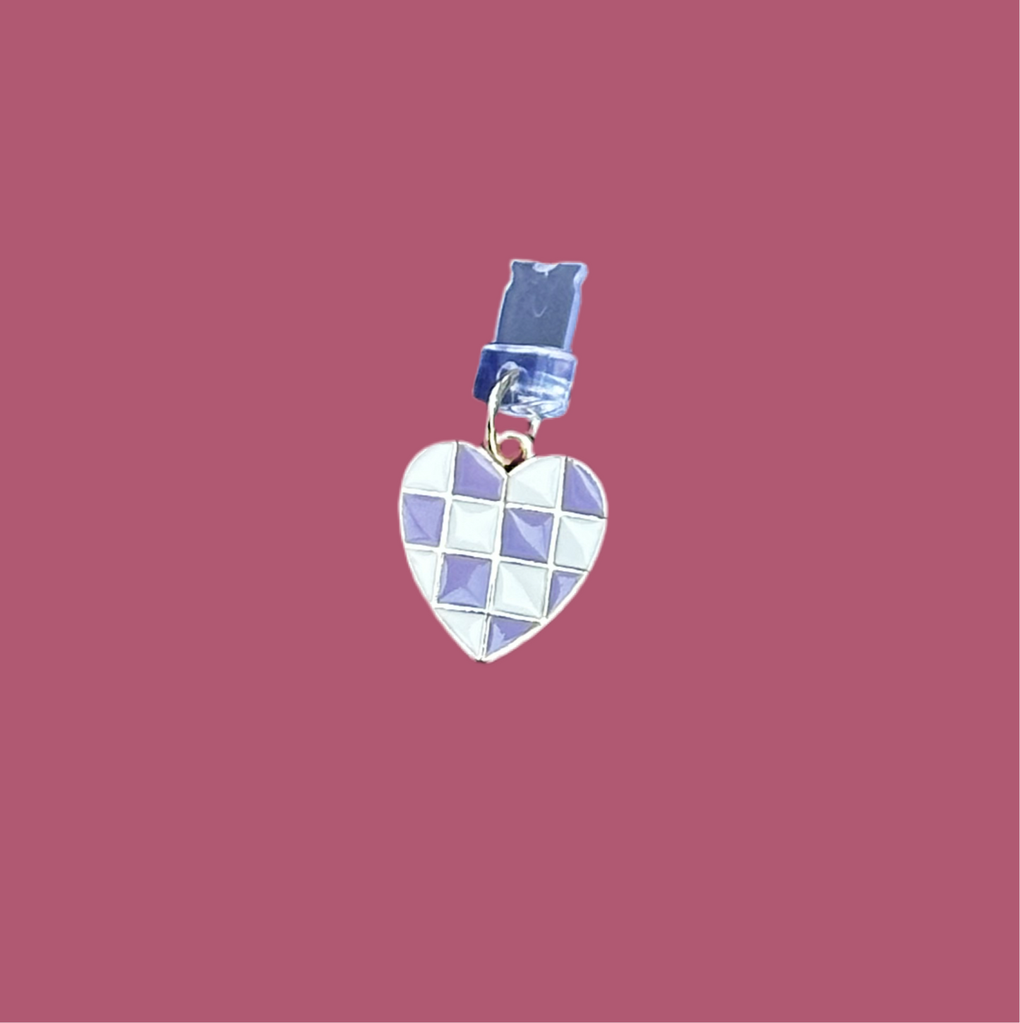 checkered heart • Charm