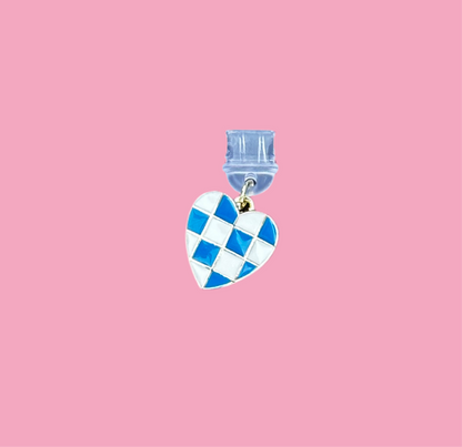 checkered heart • Charm