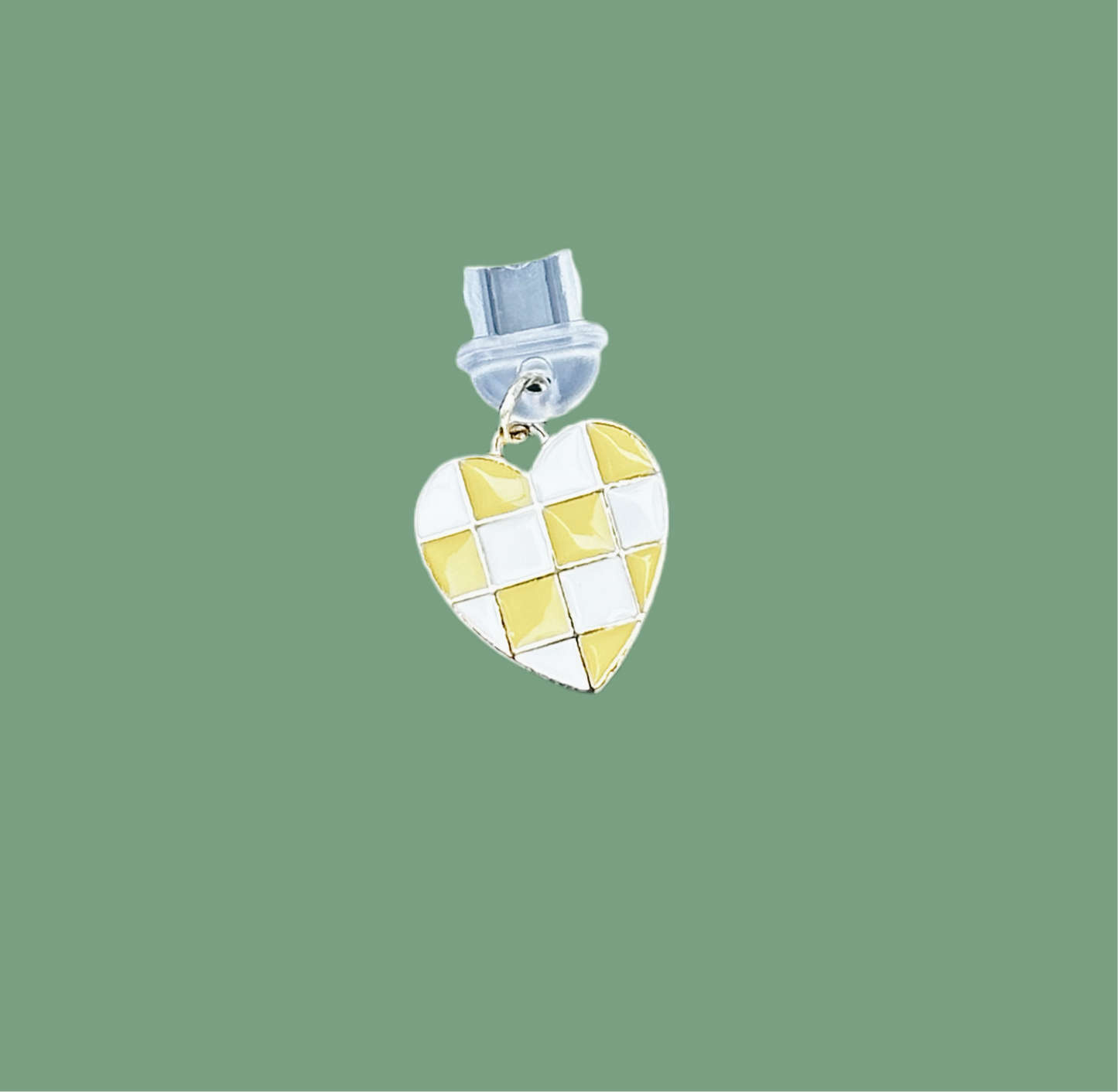 checkered heart • Charm