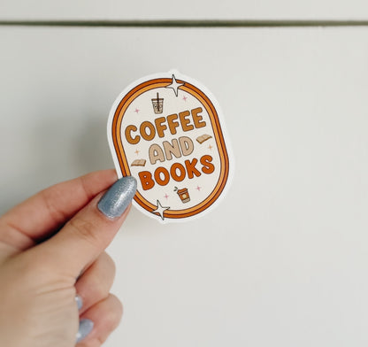 coffee and books • Sticker